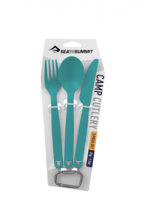 Tacamuri camping - drumetie Sea To Summit Charcoal - set 3 bucati cu carabina, pacific blue [1]