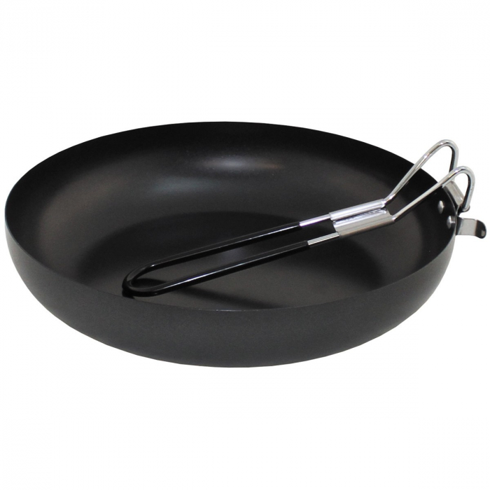 Tigaie din otel non-aderent cu maner pliabil, 24 x 5 cm, 460 g Fox Outdoor [2]