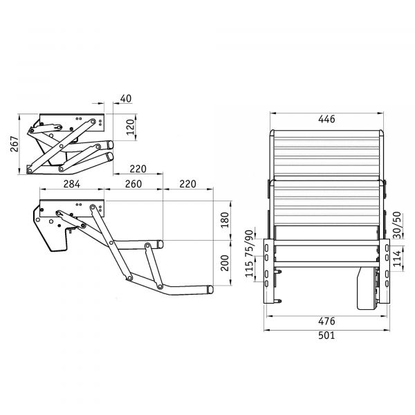 Treapta dubla 12V, 446mm [2]