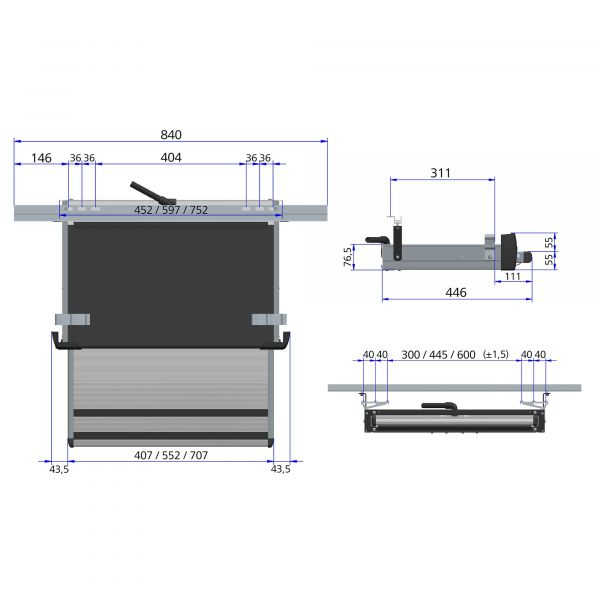 Treapta Slide Out  G2 12V Ducato, 550mm [2]