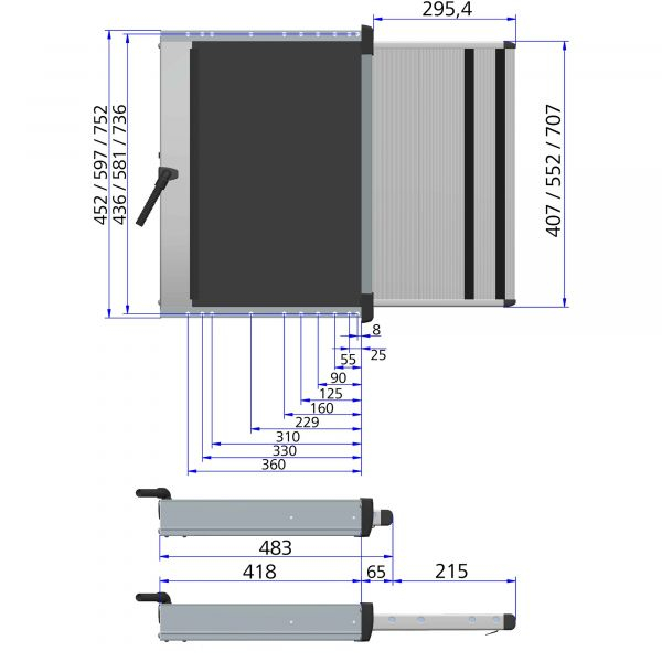 Treapta Thule Slide Out G2 12V, 550mm
 [2]