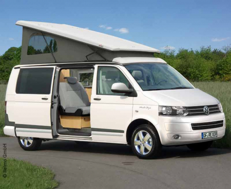 Acoperiș de dormit EasyFit VW T5/T6/T6.1 LR - înalt în spate cu cataramă pentru centură