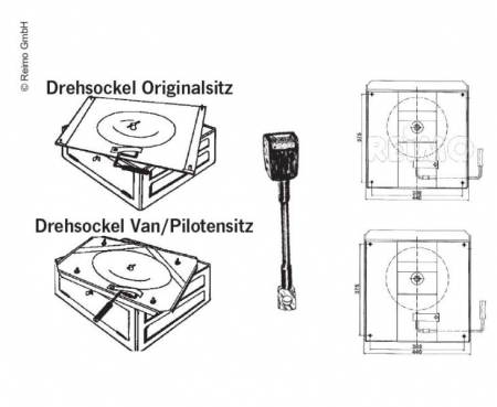 Volkswagen - Adaptor frână de mână pentru baza sigură VW T5 59647