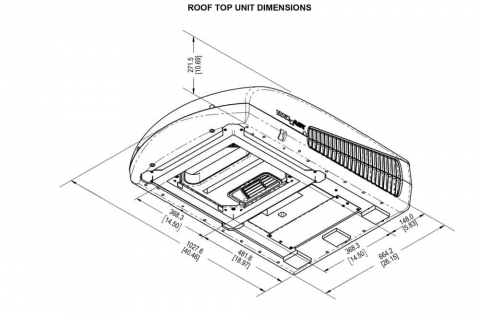 Aer condiționat de acoperiș MaxxAir Mach 2,4 kW 230 V cu funcție de pornire ușoară NOU   Aer condiționat de acoperiș Coleman, 2400W, decupare acoperiș 40x40 + Soft Start [1]