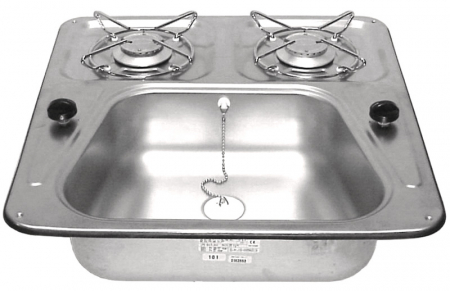 Combinatie aragaz+chiuveta - https://www.rolimag.ro/aragaz-chiuveta-48x46-cm-2-arzatoare-inox-30mbar.html?preview=1#prod-gallery
