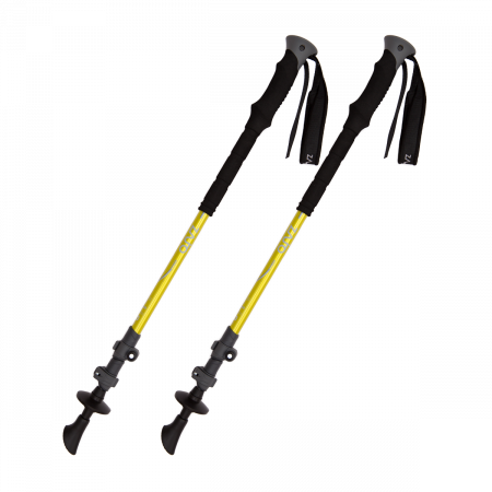 Camping - Bete trekking drumetie Zajo Poles Alu Pro, 3 sectiuni, 66 cm - 135 cm Culoare Verde