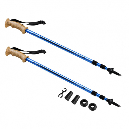 Bete trekking telescopice Spokey Flashback, 3 segmente, 105-135 cm, albastre [8]