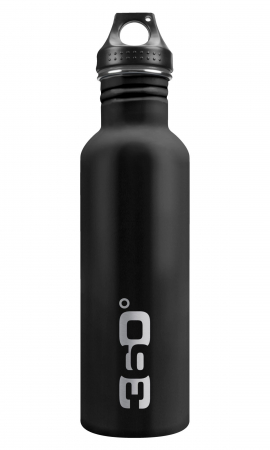 Bidon de baut 360 Degrees, otel inox, 1000 ml, mattle black [1]