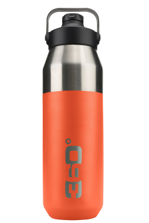 Camping - Bidon inox 1000 ml wide mouth, cu capac magnetic, pumpkin
