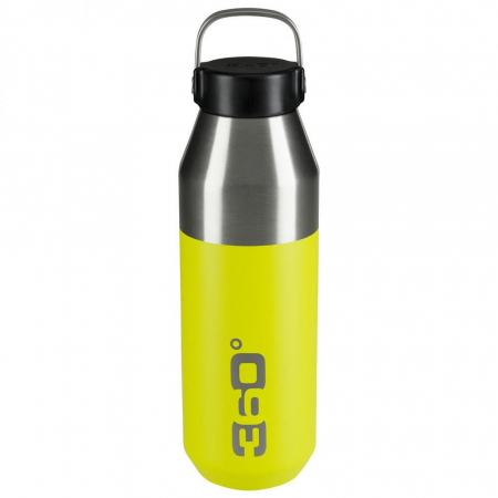 Camping - Bidon - termos inox 550 ml wide mouth, cu capac magnetic, lime