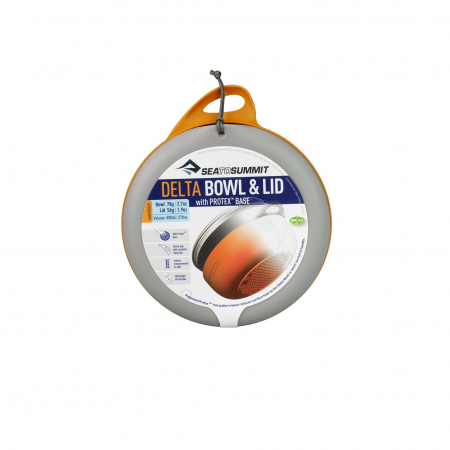 Bol camping Sea To Summit Delta bowl cu capac, volum 750 ml, portocaliu [2]