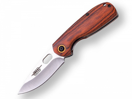 Camping - Briceag Joker, lama otel inox 6.5 cm, maner lemn pakkawood