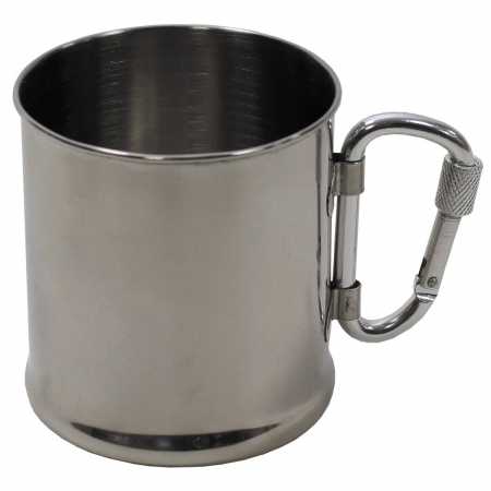 Camping - Cana inox cu carabina, 220 ml, cu carabina Fox Outdoor