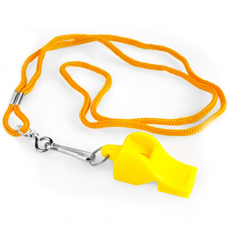 Accesorii camping - Fluier cu snur detasabil Spokey Mayday, galben