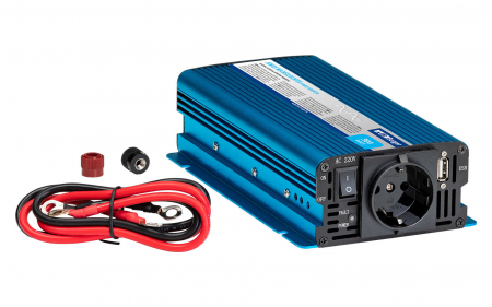Invertor sinus pur Berger 12V la 230V albastru 300W [1]