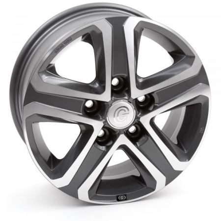 Sasiu-nivelator-picior sprijin-roata - Jantă din aluminiu Goldschmitt, 6,5x16", antarcit lucios, pentru Fiat Ducato Maxi