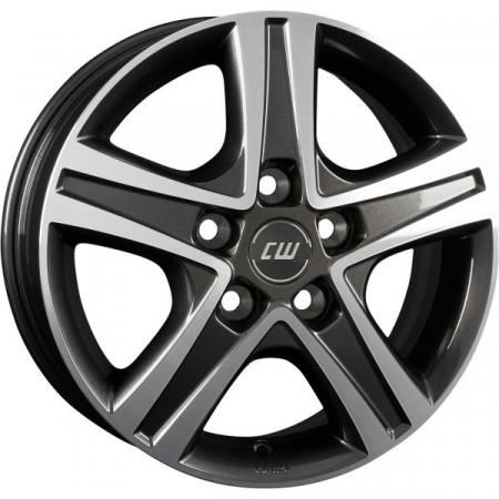 Sasiu-nivelator-picior sprijin-roata - Jantă din aluminiu Korbet, 6x15", antarcit lucios, pentru Fiat Ducato X250/X290