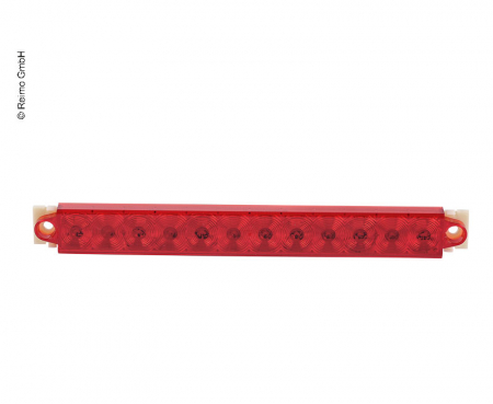 Lumină de frână cu LED roșu / crom 9-32V, 2,0 / 0,3W W IP67, cablu de 500 mm