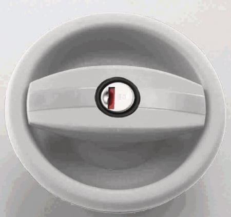 Încuietoare ușă rulota dreapta, fără cilindru si cheie negru / alb Pentru grosimea peretelui de 28 mm [0]