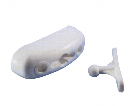 Incuietoare-maner-cheie-butuc - Opritor ușă din plastic (alb)