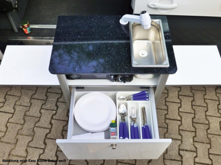 Piesa REIMO Easy-Kitchen pentru VW T6/T5 - montare pe dreapta - argintiu lucios [1]