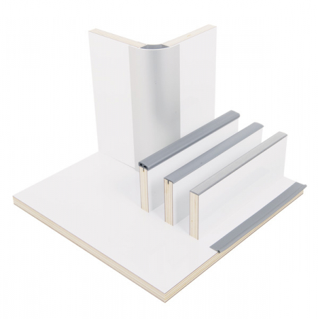 Constructie mobilier si accesorii - Placa de mobilier alb lucios, HPL, 611x1220 mm