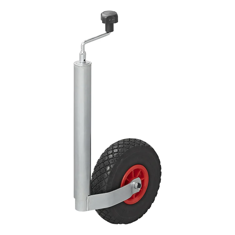 Cale de nivelare sau picior sprijin - Roata jockey 48mm janta din plastic cu anvelopa PU 260x85mm