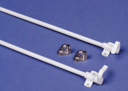 Mobilier - Set de tije rotative Push-Lock alb
