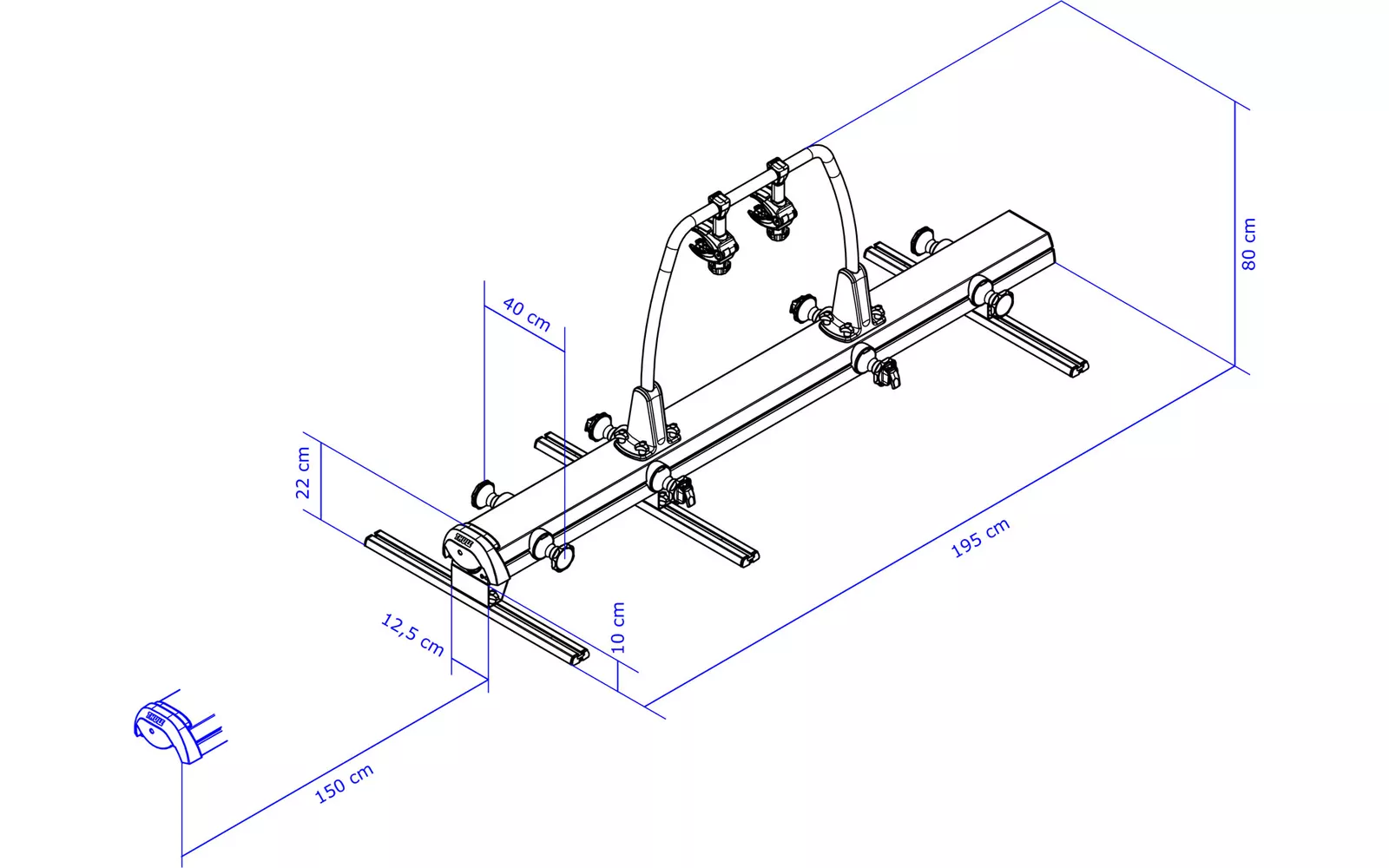 Suport de biciclete pentru garaj Thule Velo Slide din spate [4]