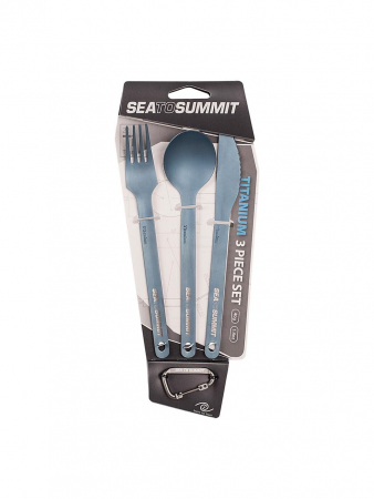 Tacamuri camping - drumetie titaniu, set 3 bucati, cu carabina Sea To Summit [2]