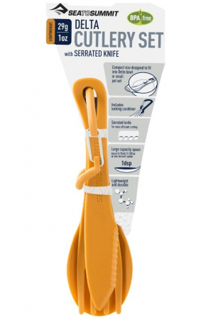 Vesela si tacamuri - Tacamuri camping - set 3 bucati Sea To Summit, BPA free, portocaliu