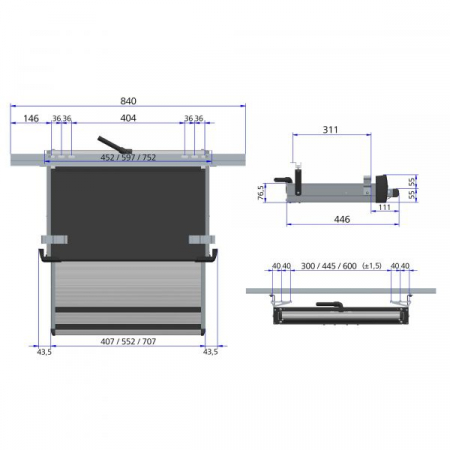Treapta Slide Out  G2 12V Ducato, 550mm [1]