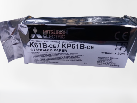 HARTIE  TERMICA PENTRU , VIDEOIMPRIMANTE, ALB/NEGRU, MITSUBISHI ,K- 61 B/S ,CALITATE STANDARD [2]