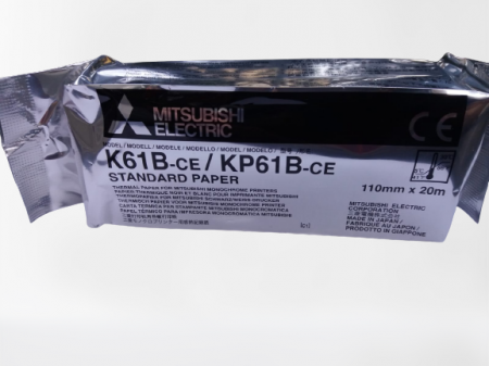 HARTIE  TERMICA PENTRU , VIDEOIMPRIMANTE, ALB/NEGRU, MITSUBISHI ,K- 61 B/S ,CALITATE STANDARD [1]