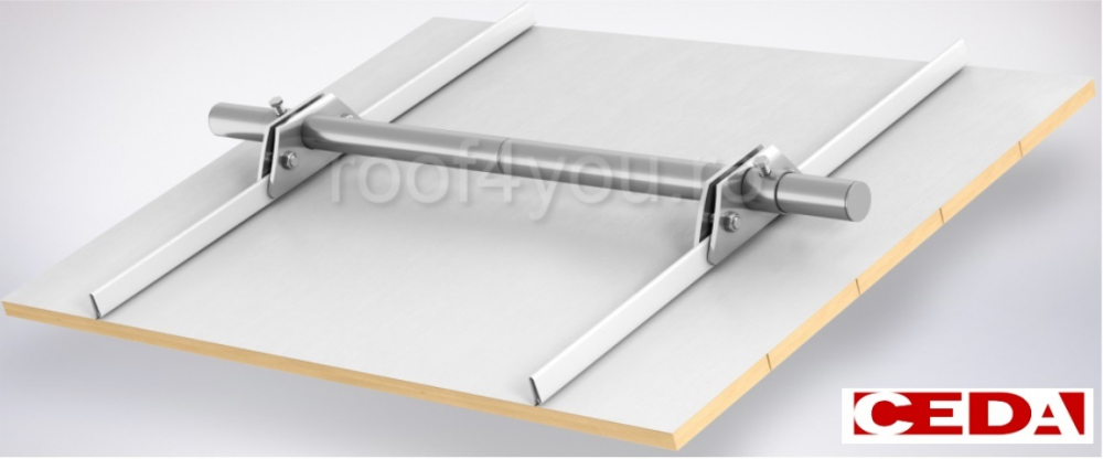 Parazapada bara din aluminiu, 30 mm / 200 cm, Ral 7001, CEDA [2]