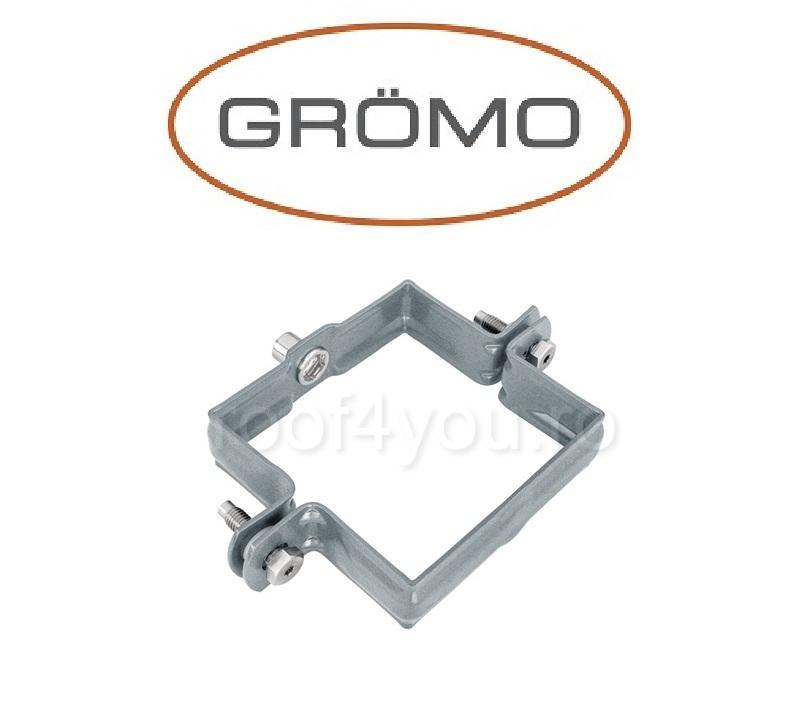 Bratara burlan rectangular 100mm, Aluminiu GROMO, RAL 7005 [1]