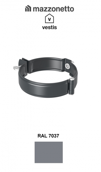 Bratara burlan circular Ø80, Aluminiu Mazzonetto Vestis, RAL 7037 - 3D [2]