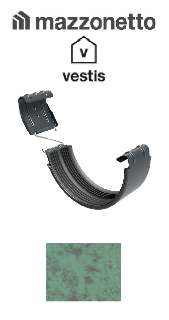 Bratara jgheab Ø150, Aluminiu Mazzonetto Vestis, RAL Copper Green [2]