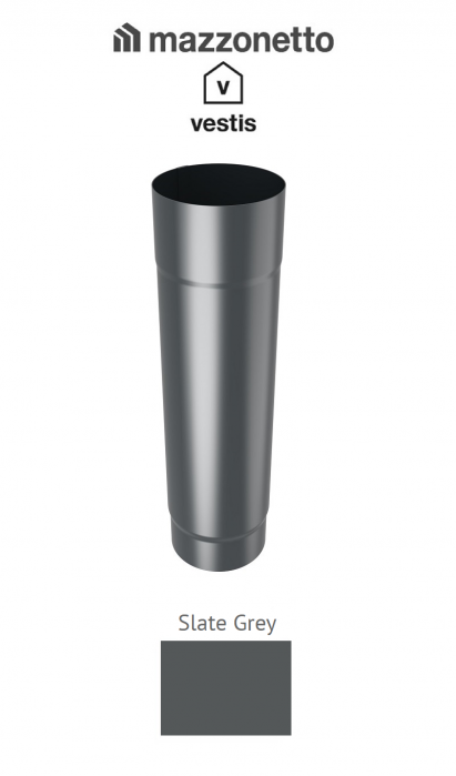 Burlan circular Ø100, L=3m, Aluminiu Mazzonetto Vestis, RAL SLATE GREY [1]