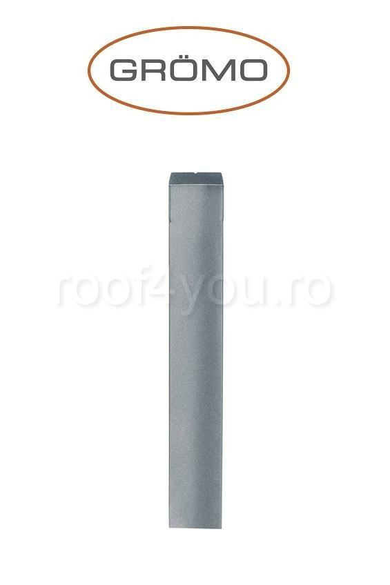 Burlan rectangular 100x100, L=2m, Aluminiu GROMO, RAL 7005 [1]
