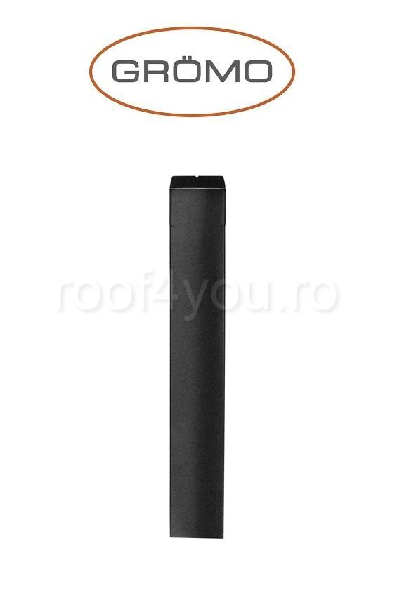 Burlan rectangular 100x100, L=2m, Aluminiu GROMO, RAL 9005 [1]