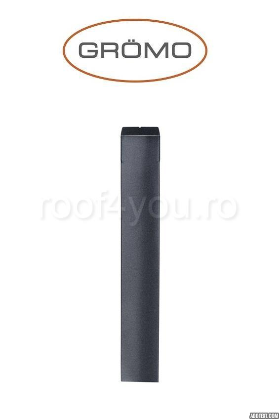 Burlan rectangular 80x80, L=2m, Aluminiu GROMO, RAL 7016 [1]