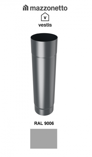 Burlan rotund Ø100 ( 2-3-m), Aluminiu Mazzonetto Vestis, RAL 9006 [2]