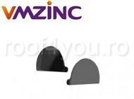 Capac jgheab semicircular stanga Ø125 titan zinc natural VMZINC [2]