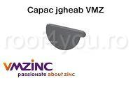 Capac jgheab semicircular stanga Ø150 titan zinc natural VMZINC [2]