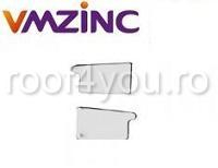 Capac jgheab rectangular stanga 250mm titan zinc Quartz Vmzinc [1]