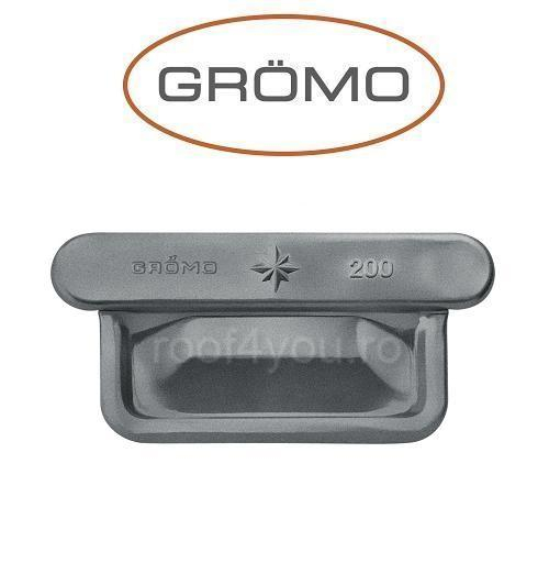 Capac jgheab rectangular 333mm, Aluminiu GROMO, RAL 7005 [1]