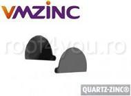 Capac jgheab semicircular stanga Ø150 titan zinc Quartz Vmzinc [2]