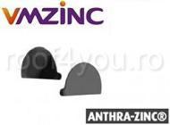 Capac jgheab semicircular stanga Ø190 titan zinc Anthra Vmzinc [2]