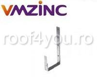 Carlig jgheab rectangular 333mm titan zinc natural Vmzinc [2]
